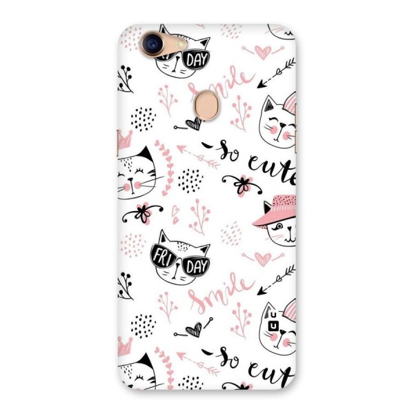 Cute Cat Swag Back Case for Oppo F5 Youth